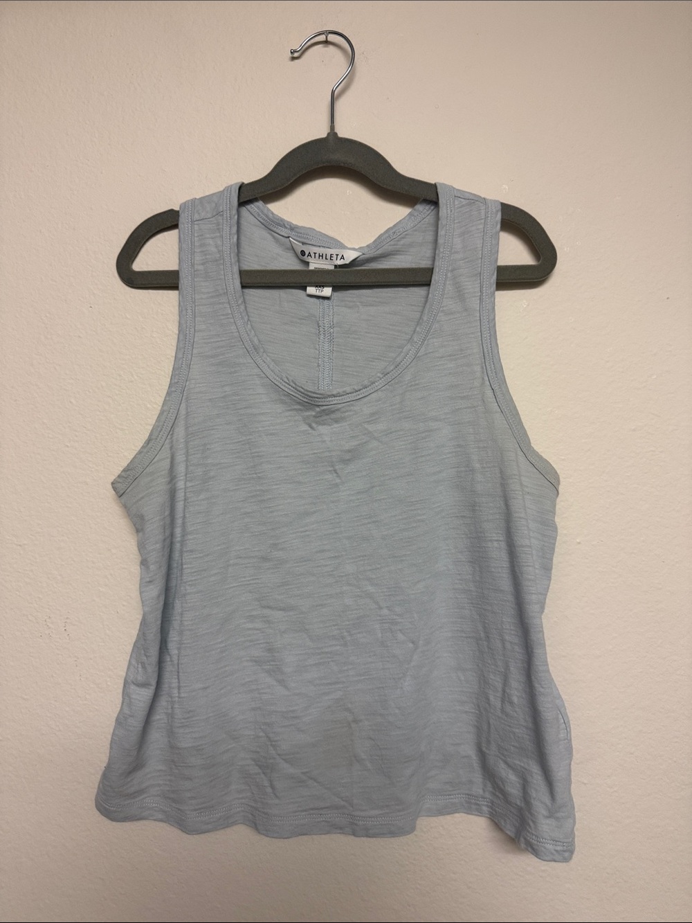 Athleta Pale Blue Slub Scoop Tank